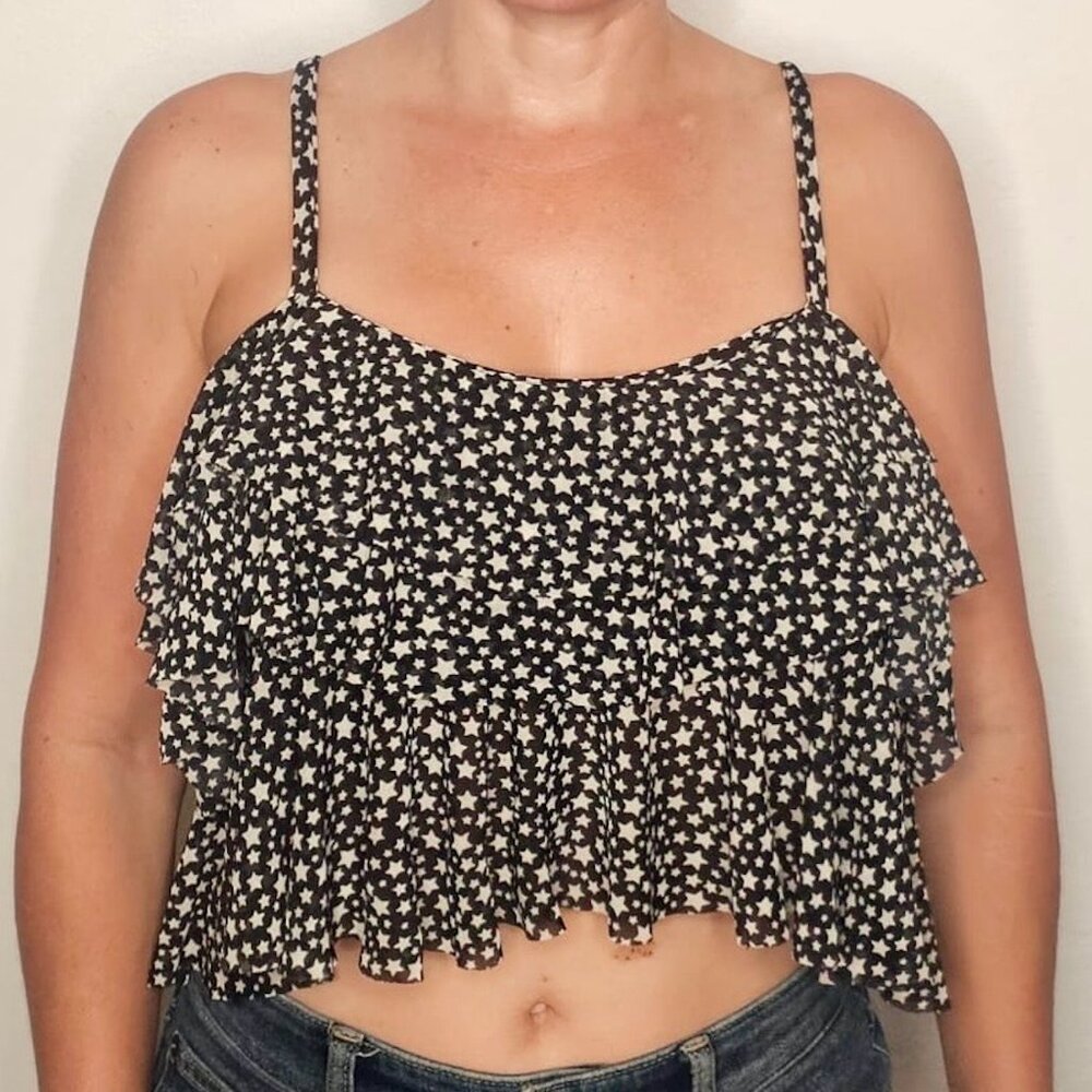 Black & White Stars Croptop